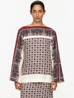 Boat-Neck Blouse