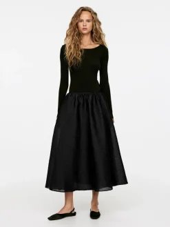 Brocade Midi Skirt