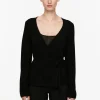 Cashmere-Wool Wrap Cardigan