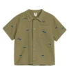 Embroidered Linen-Cotton Shirt