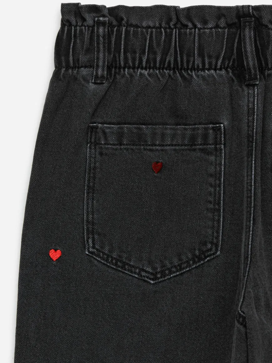 Embroidered Paperbag Trousers