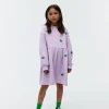 Embroidered Sweatshirt Dress