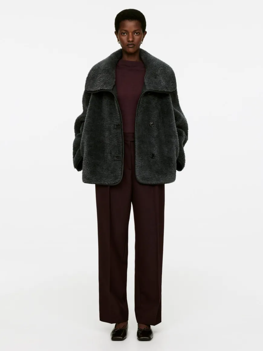 High-Waist Pleated Trousers