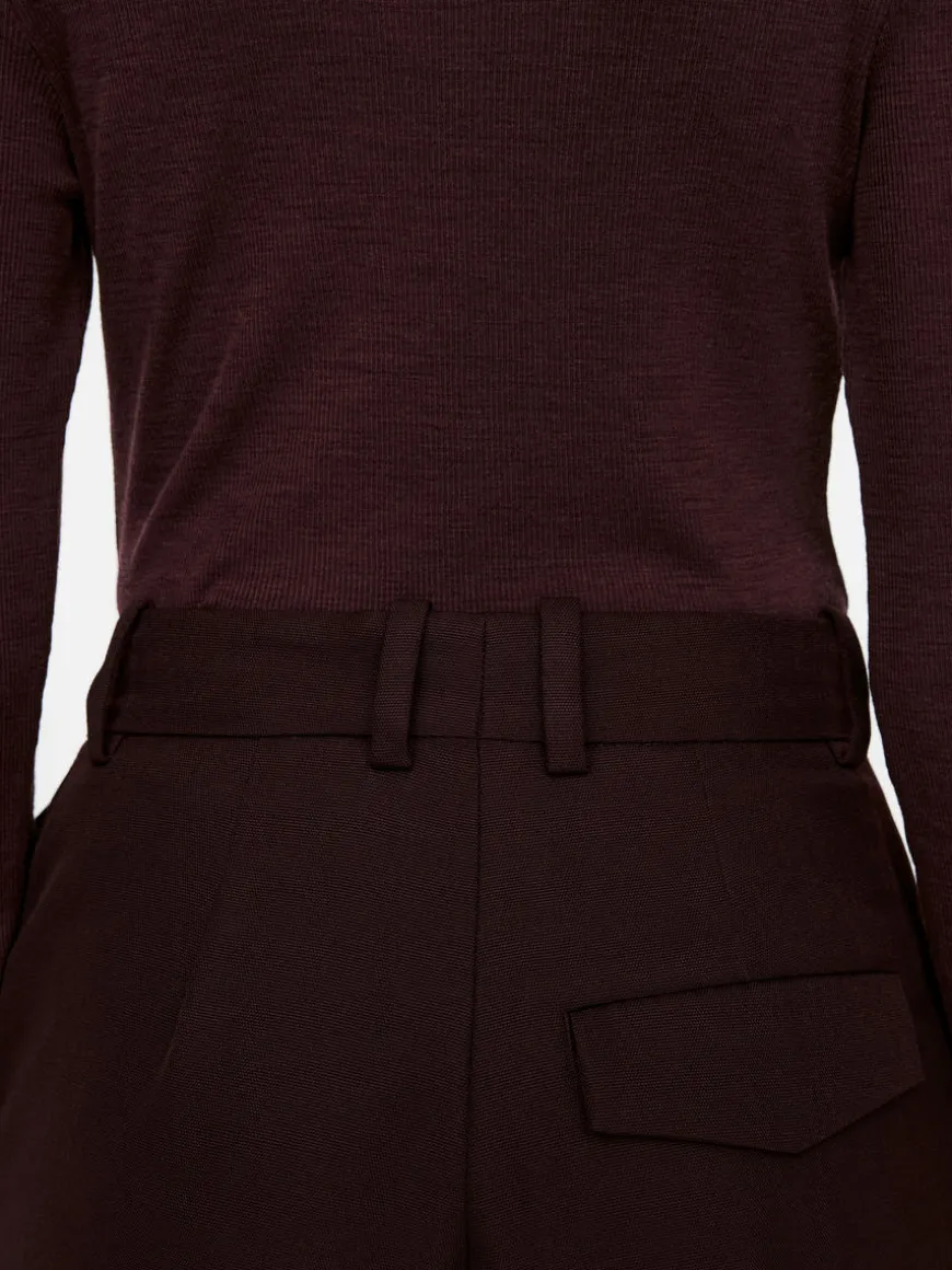 High-Waist Pleated Trousers