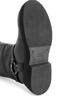 Leather Biker Boots