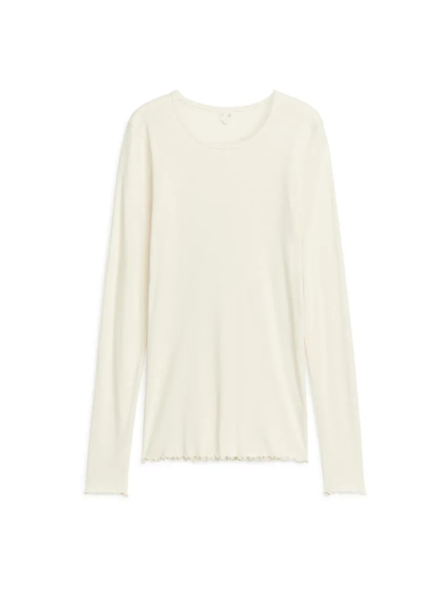 Lettuce-Edge Ribbed Top
