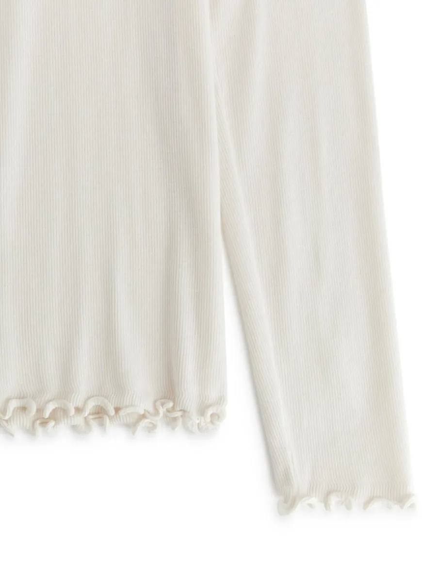 Lettuce-Edge Ribbed Top