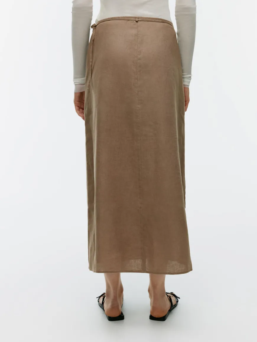 Linen Wrap Skirt