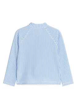 Long-Sleeve UV Seersucker Top