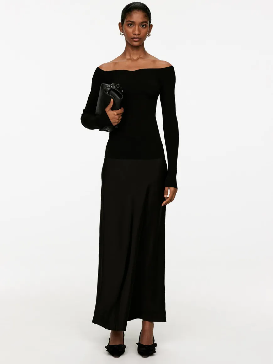 Maxi Satin Skirt