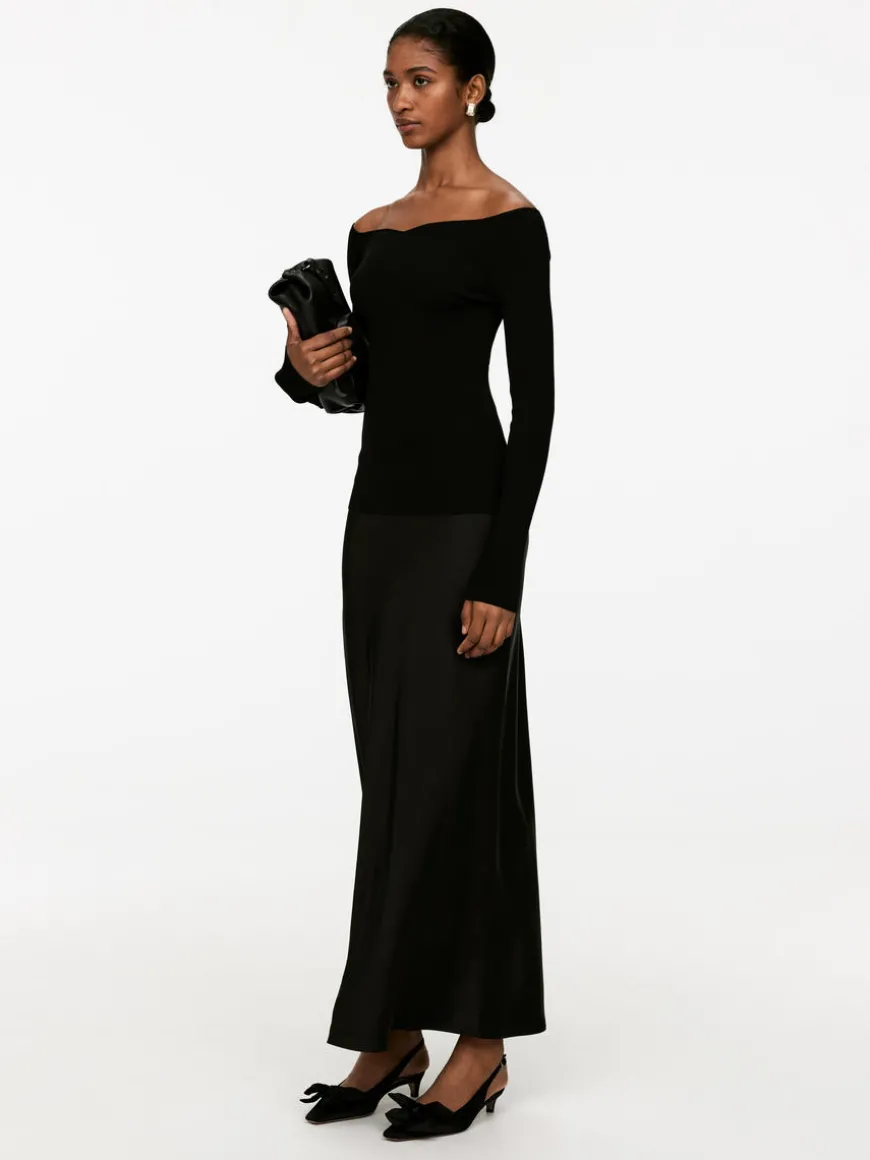 Maxi Satin Skirt