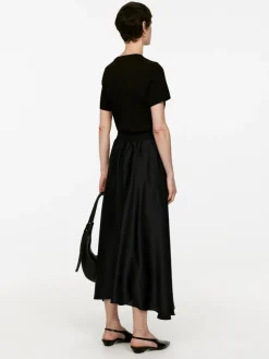 Midi Satin Skirt
