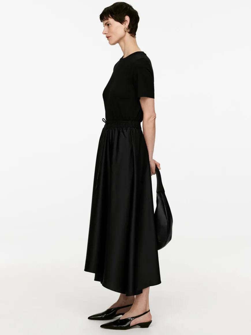 Midi Satin Skirt