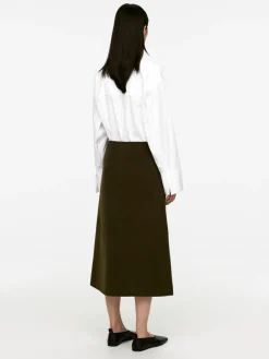 Penny Martin Wool-Blend Wrap Skirt