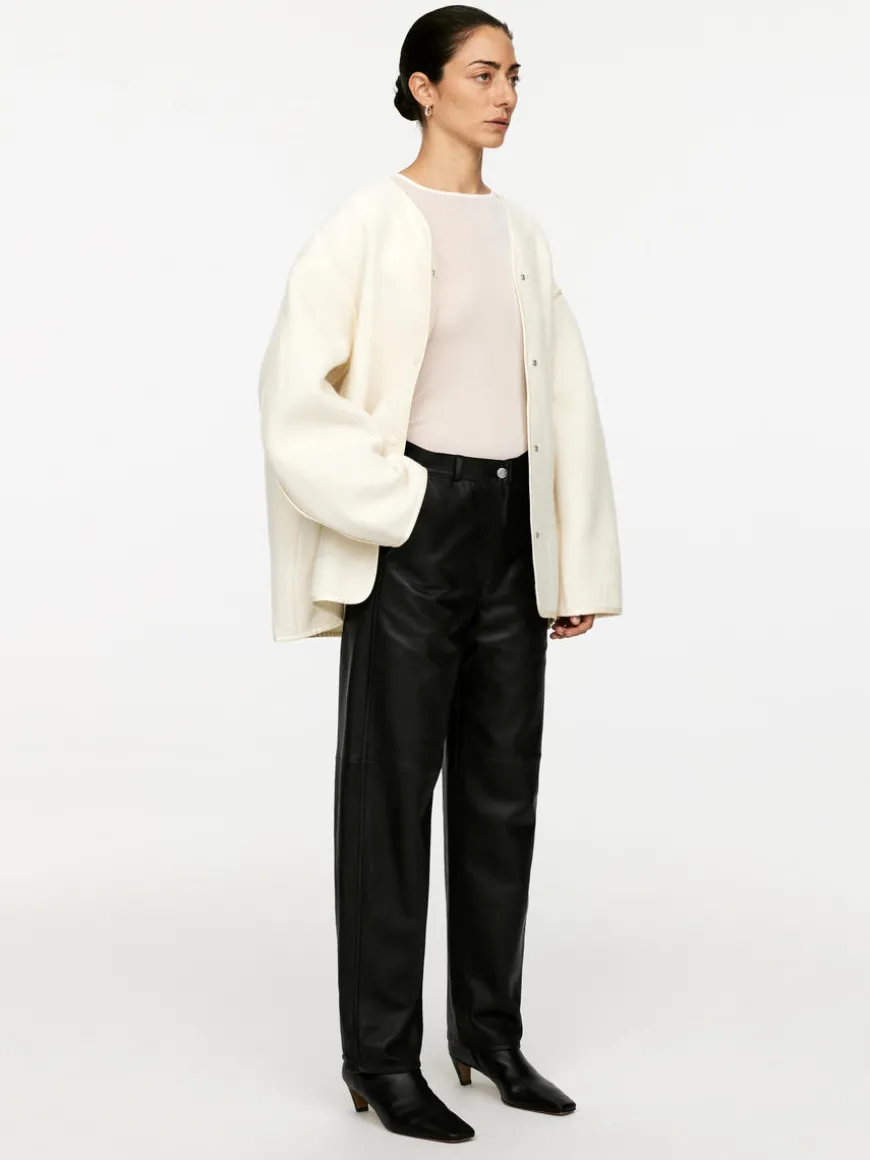 Relaxed Leather Trousers