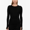 Rib-Knit Merino Top