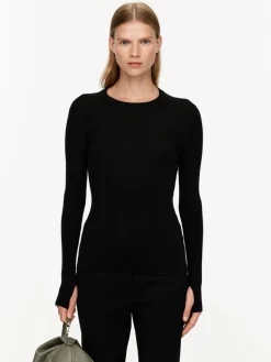 Rib-Knit Merino Top