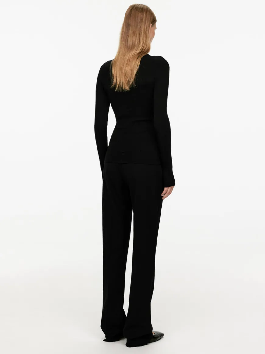 Rib-Knit Merino Top
