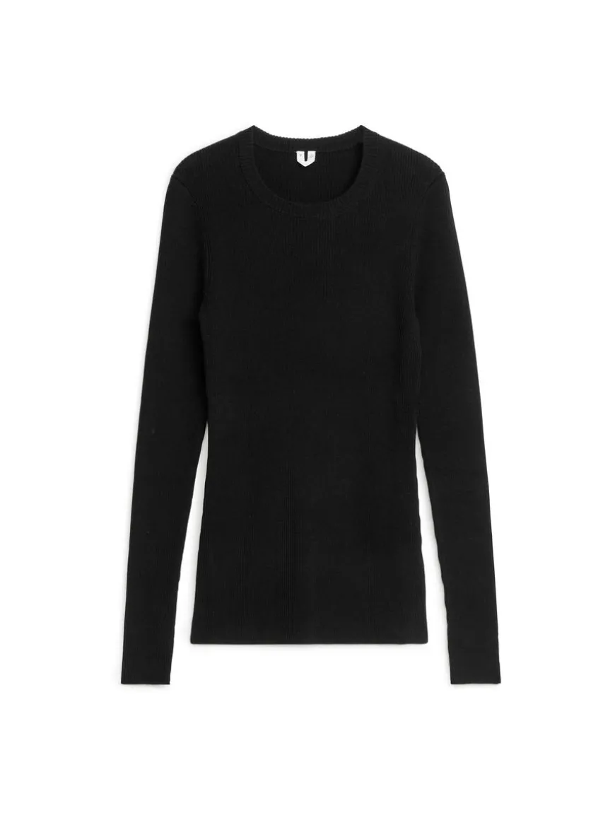 Rib-Knit Merino Top