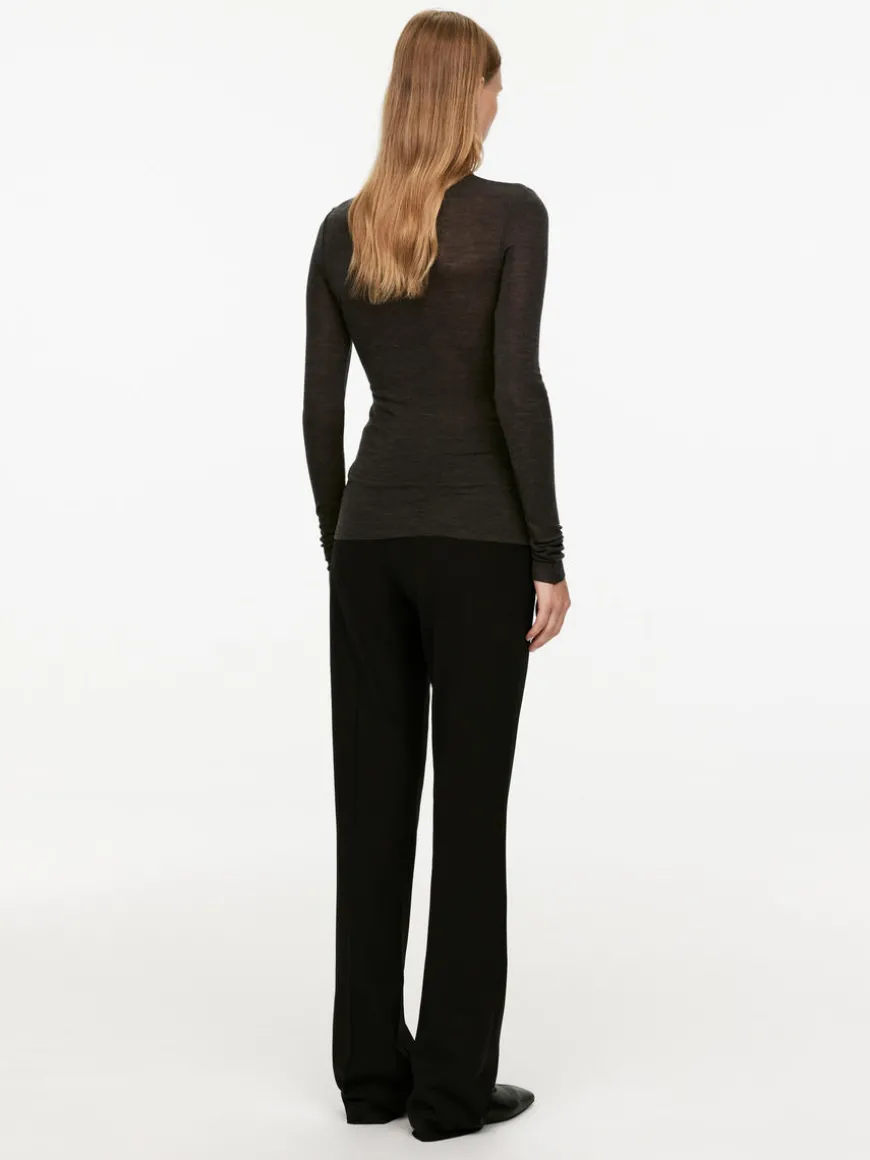 Roll-Neck Wool Top