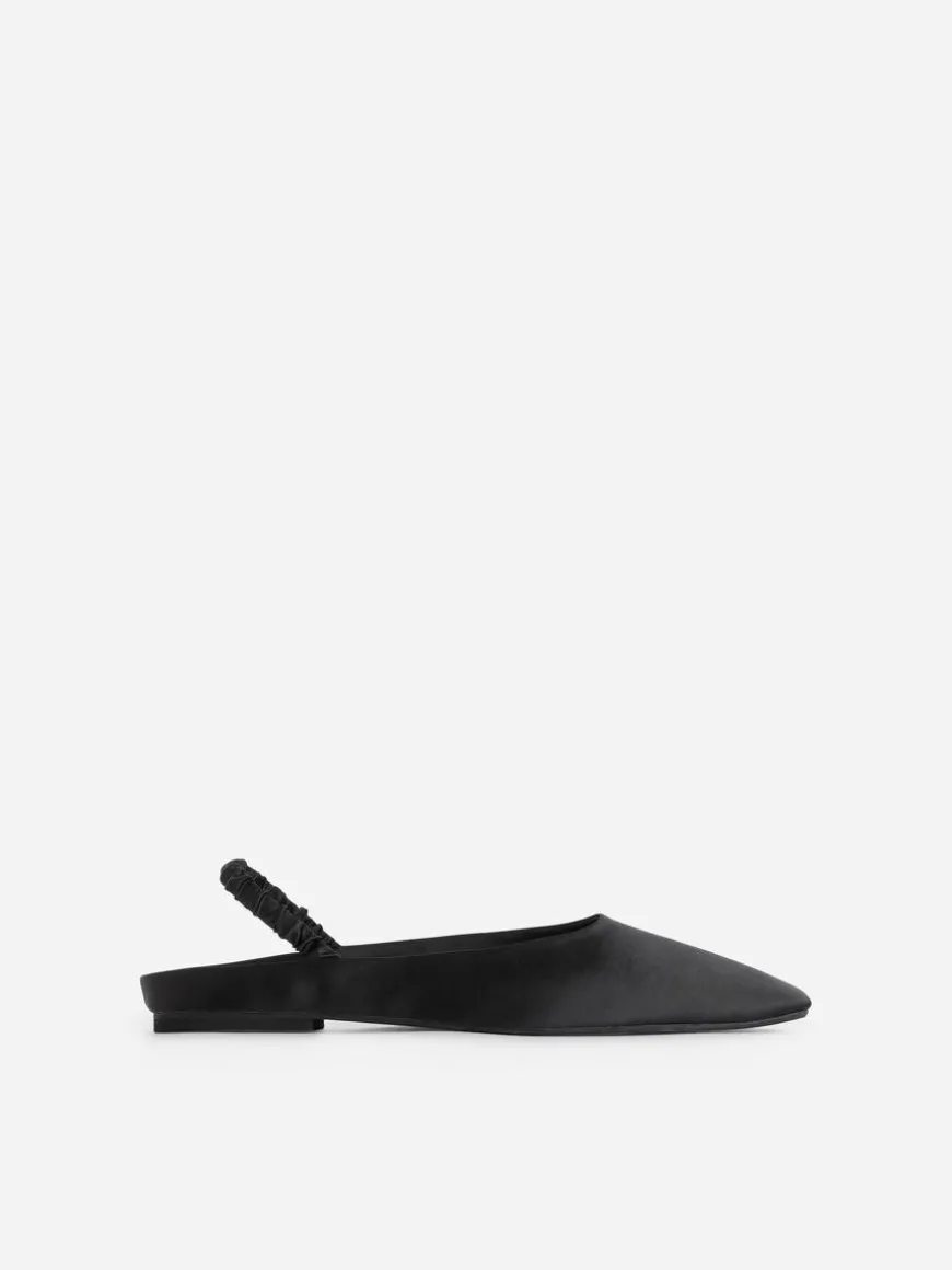 Slingback Satin Flats
