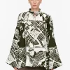 Stockholm Print Gathered Blouse