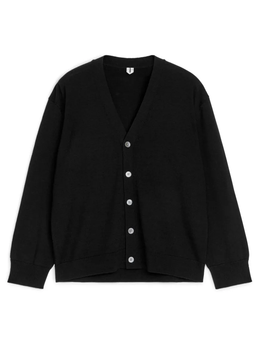 V-Neck Wool Cardigan