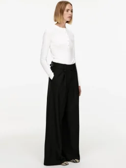 Wide Twill Trousers