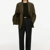 Wool Blend Twill Trousers